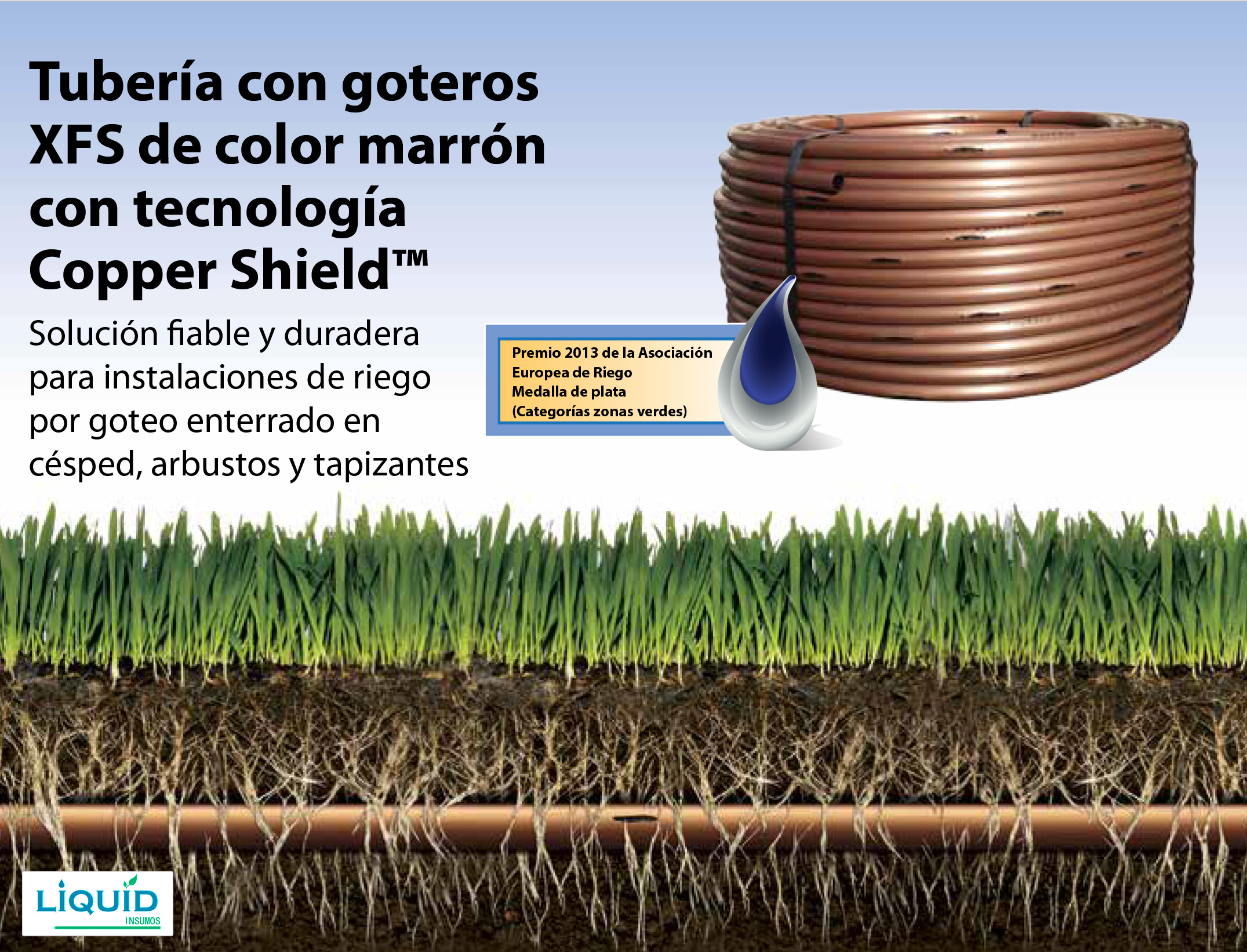 Tubería de goteo subterráneo Rain Bird XFS vista general